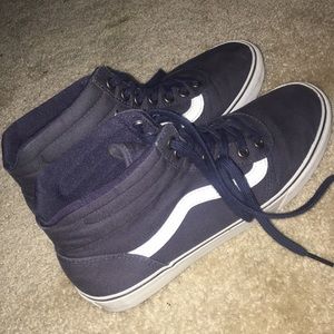Blue High-top Sk8 Vans
